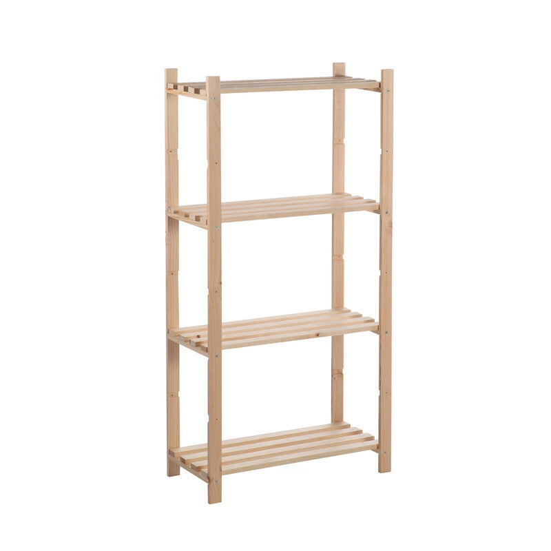 SCAFFALE IN PINO BASICO 4 RIPIANI CM 65X30X131 H