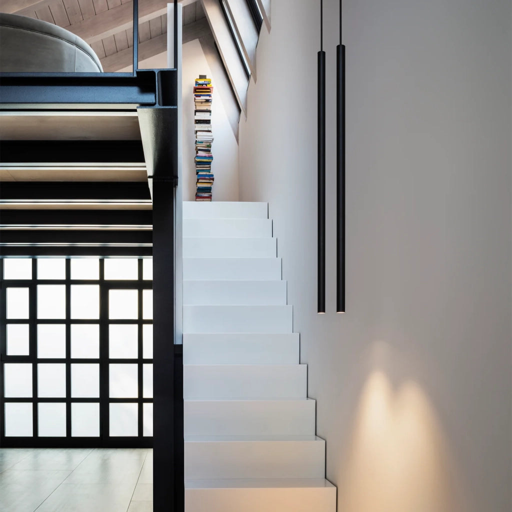 Lampada A Sospensione Look 1 Luce Led Integrato Nero