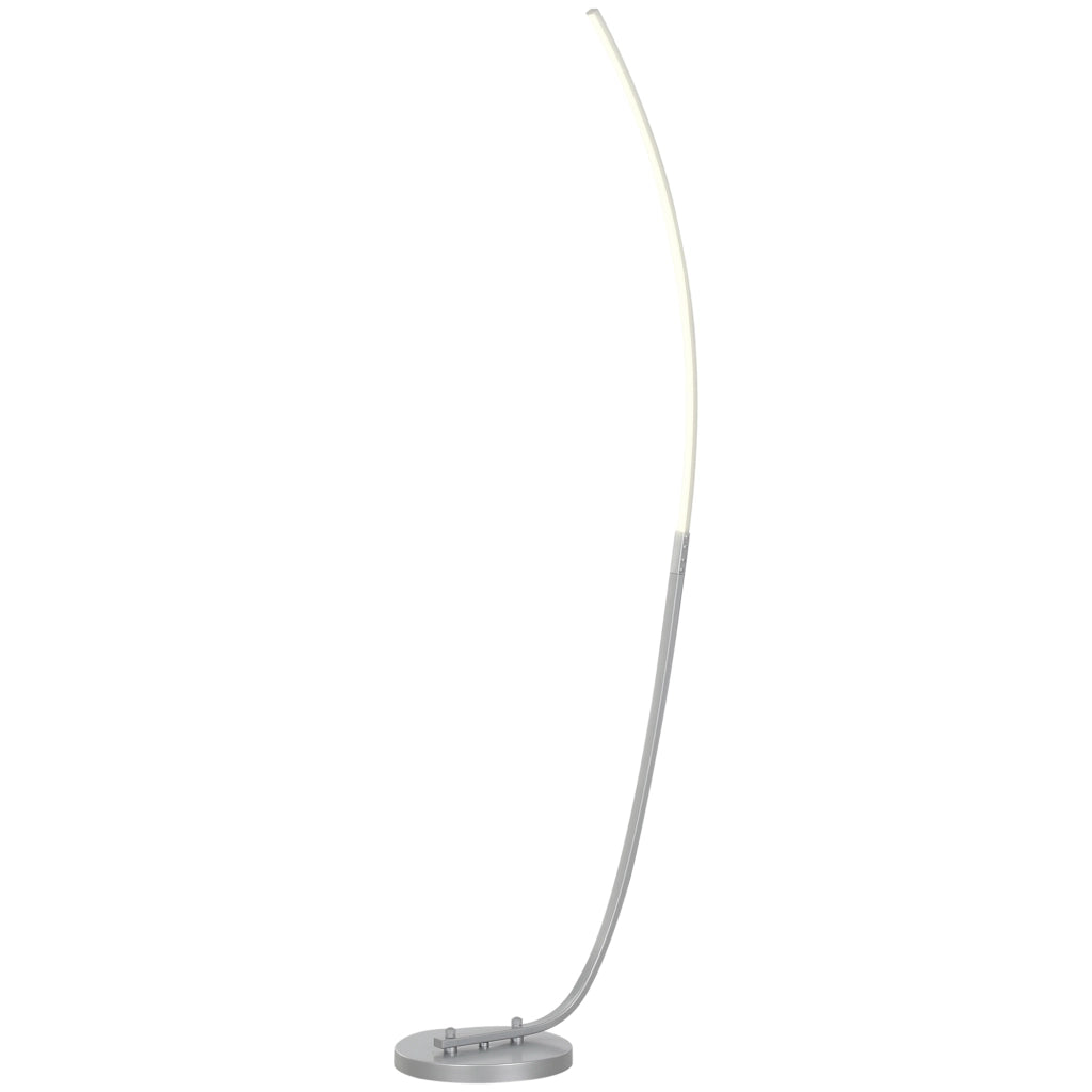 Lampada da terra LED ¨C Minimal ¨C 3 livelli luminosit¨¤, interruttore a pedale, argento