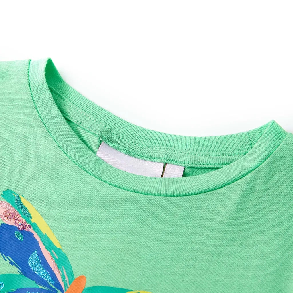 Maglietta da Bambina Verde Chiaro 104