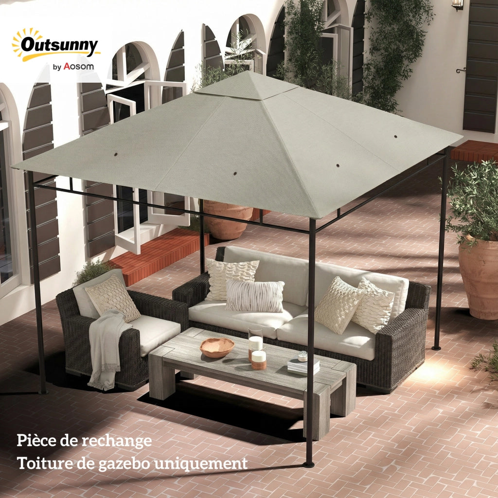 Tenda da giardino ¨C Minimal ¨C Polyester grigio 3x3 m