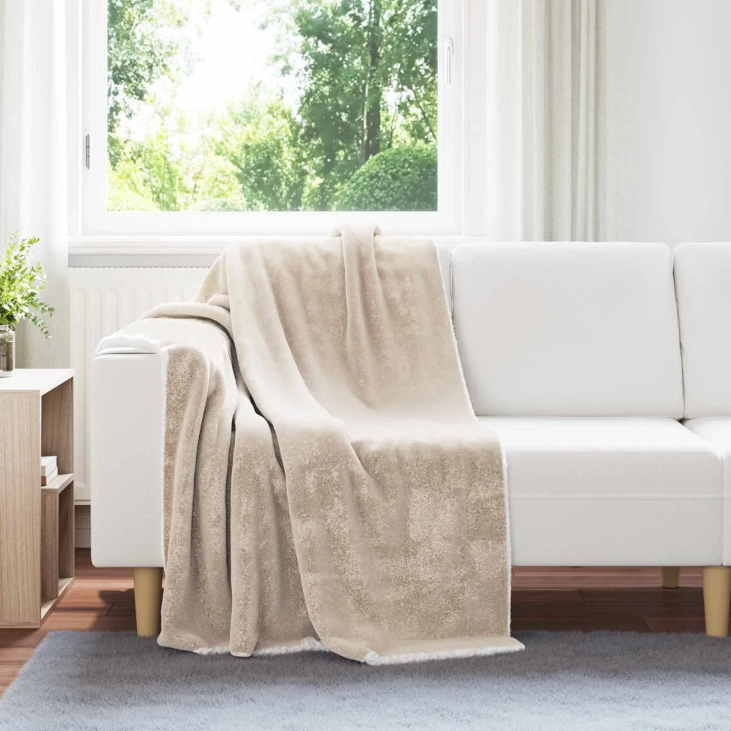 Coperta Beige 130 x 150 cm Panno 42016973