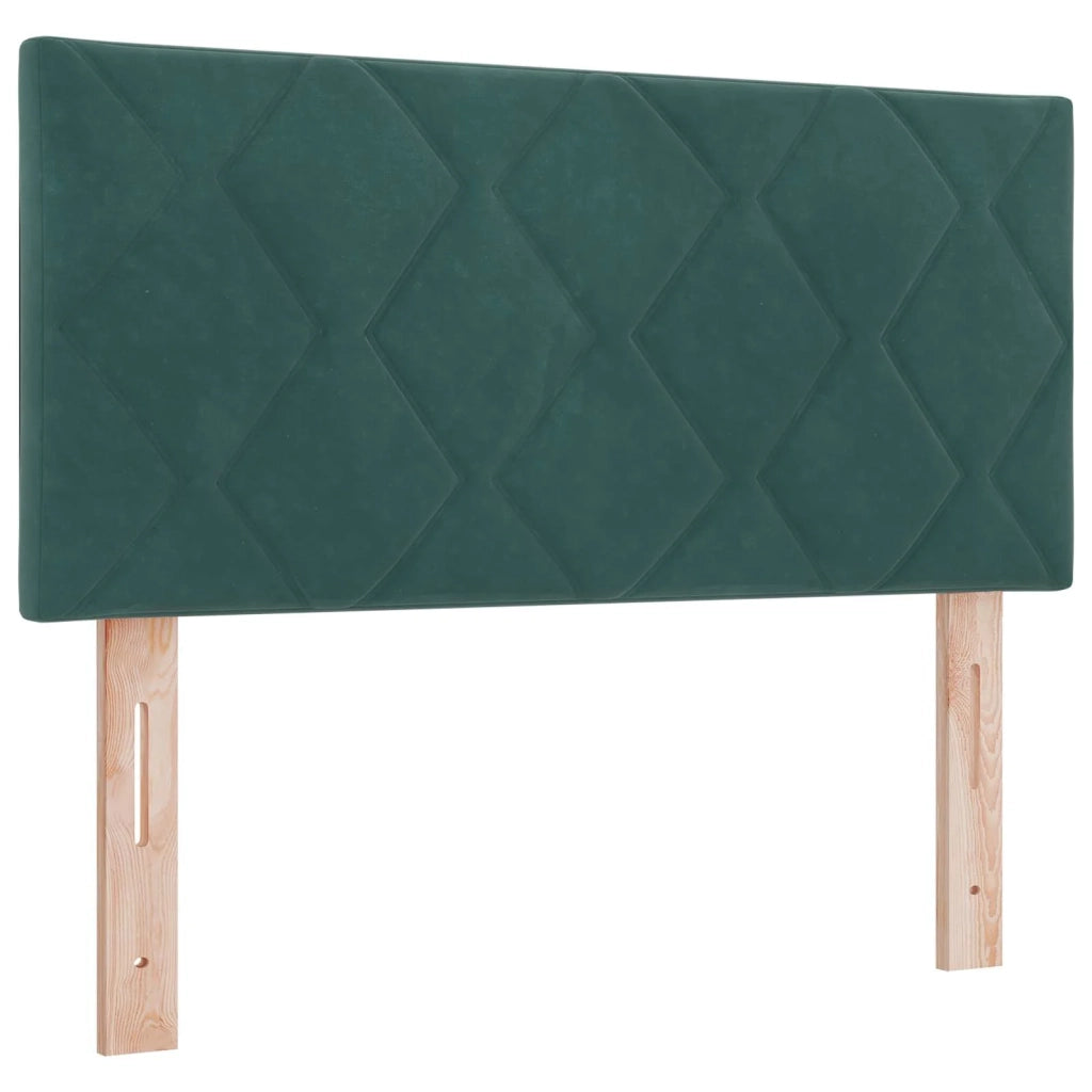 Letto box spring con materasso Verde Scuro 90 x 200 cm Velluto 3450647