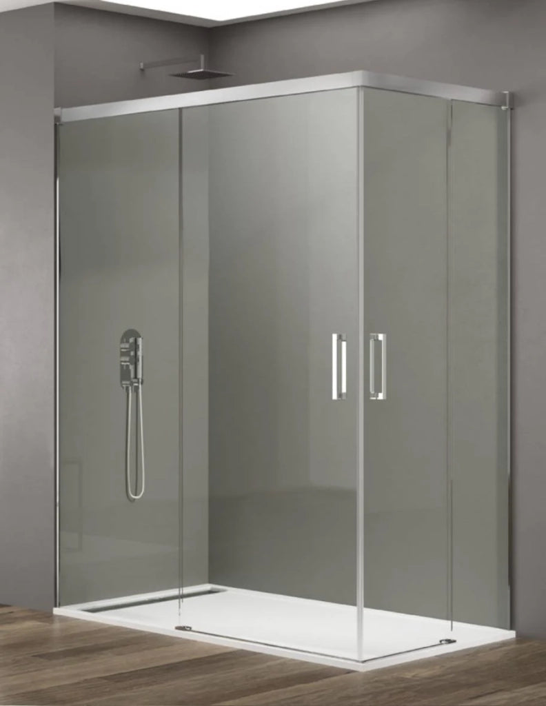 Box doccia ingresso angolare 2+2 THALASSA (BASIC) 85x80 cm Cromo vetro trasparente