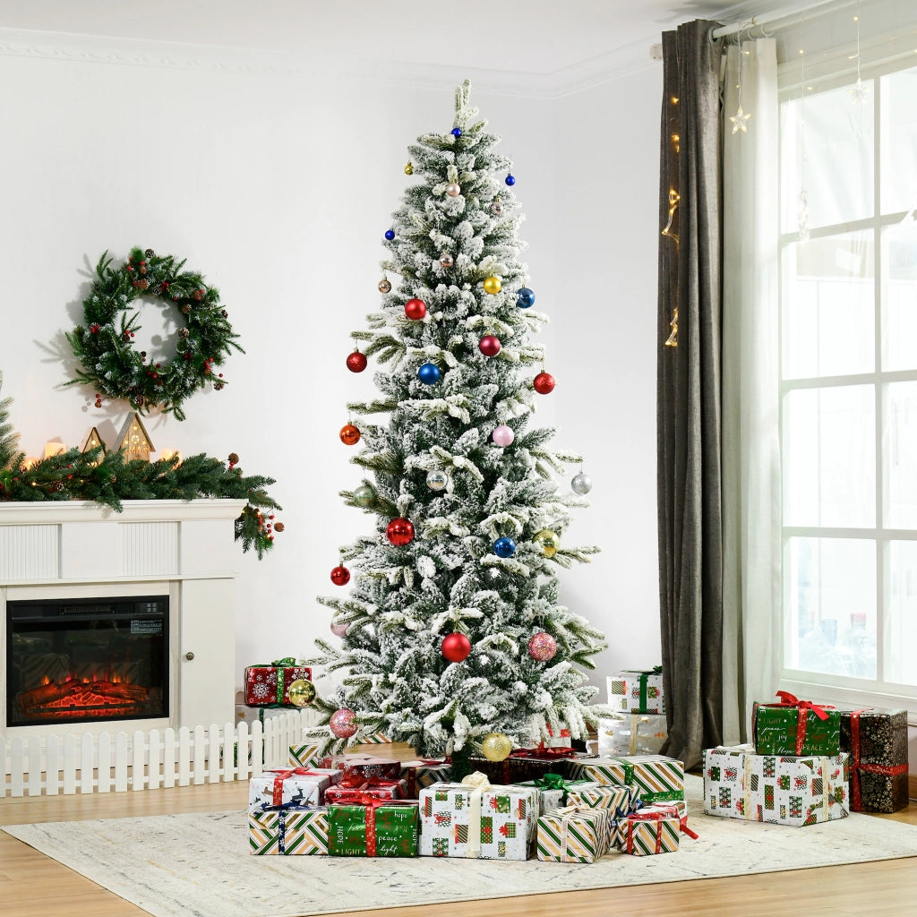 Albero di Natale Artificiale 210 cm ¨C Minimal ¨C Verde Bianco