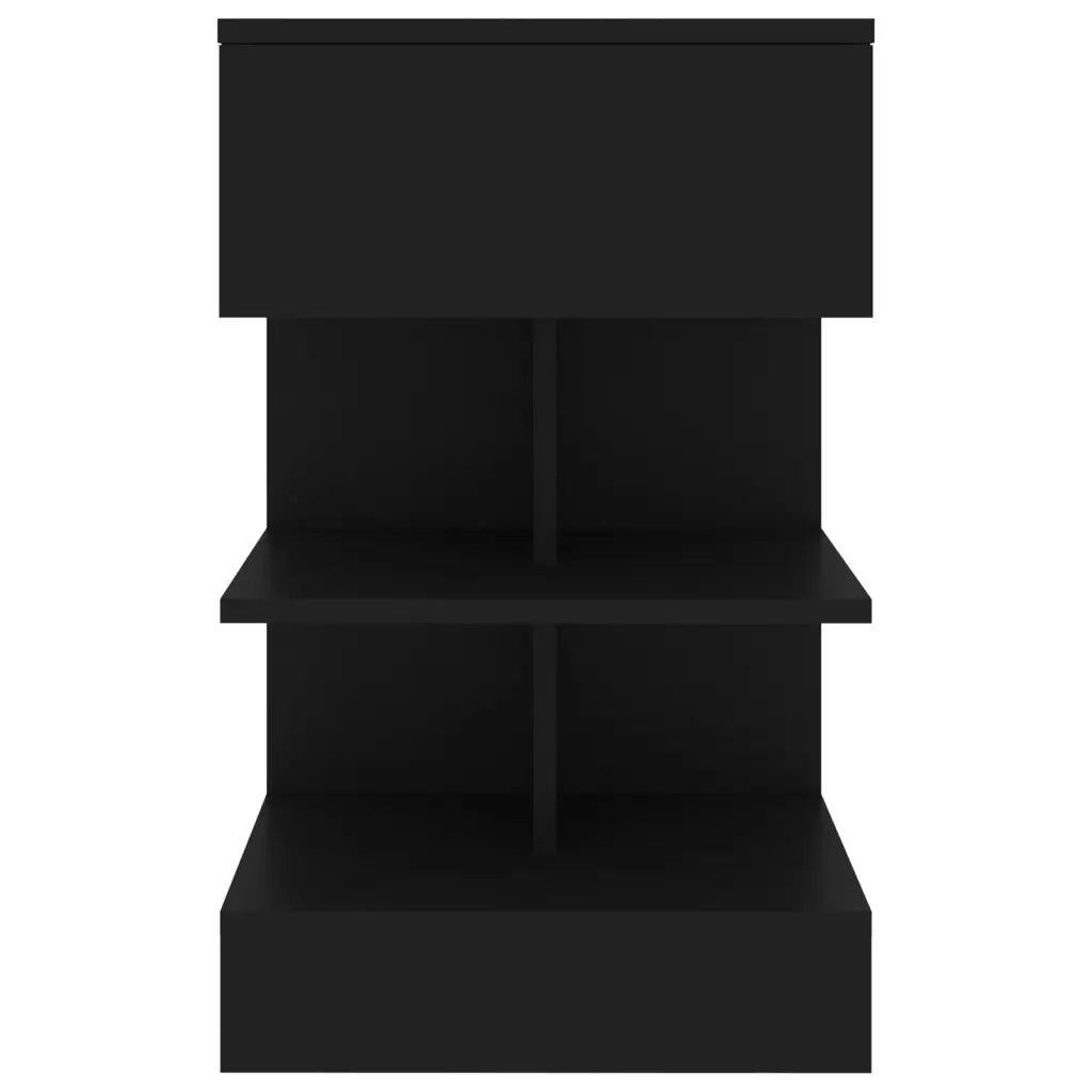 Set di 2 Comodini | Armadio da Notte | Mobiletto da notte Neri 40x35x65 cm