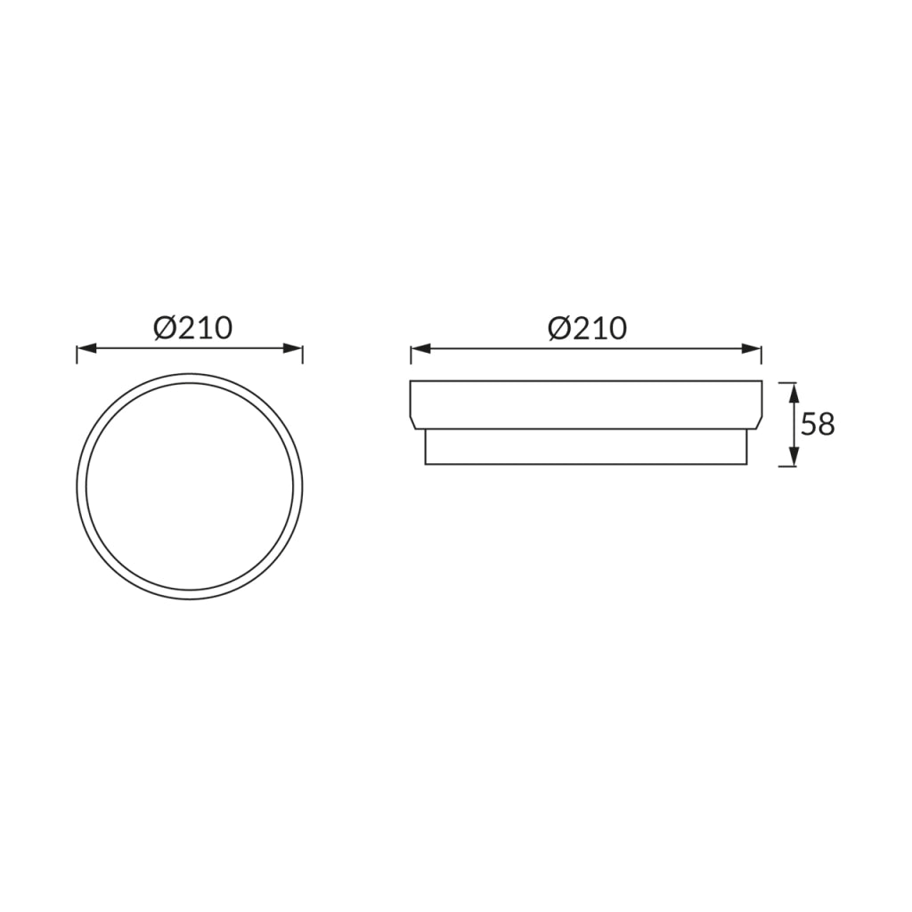 Plafoniera esterna LED ARON Struhm nera Ø21 18W IP65