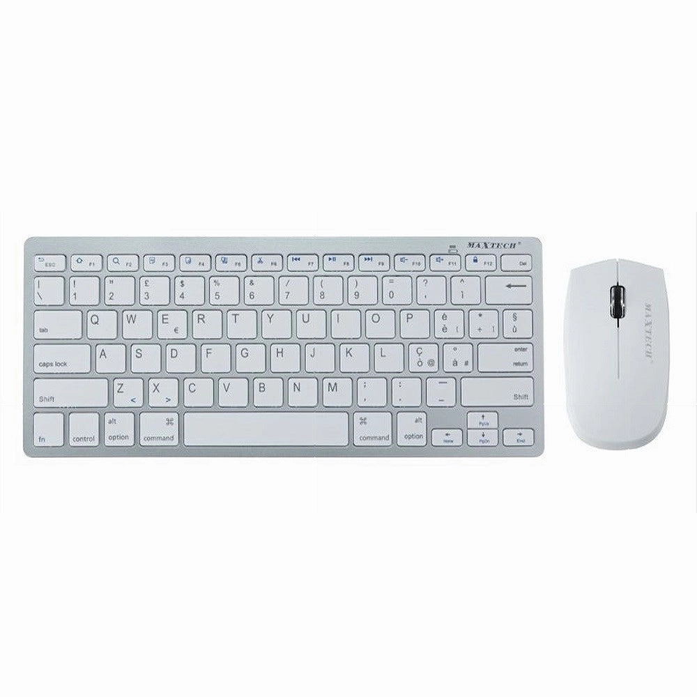 Trade Shop - Kit Tastiera + Mouse Wireless 2.4ghz Layout Ita Pc Windows Smart Tv Mac Ek-965m -