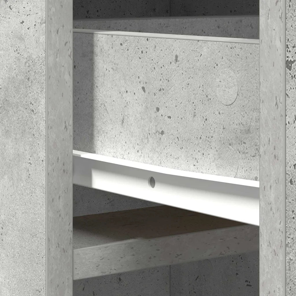Credenza Grigio cemento 40 x 40,5 x 135 cm Legno multistrato 865076