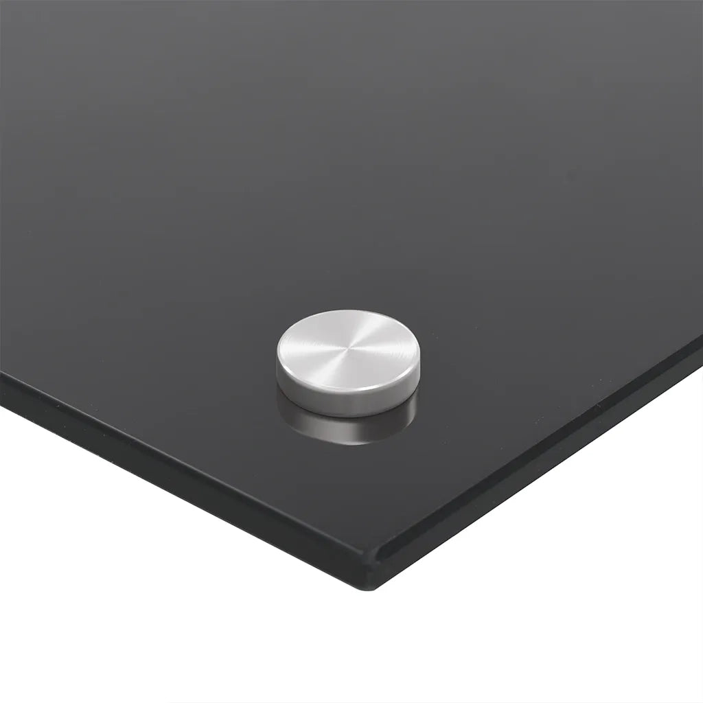 Paraschizzi per Cucina 2 pz Neri 80x50 cm in Vetro Temperato 3315799