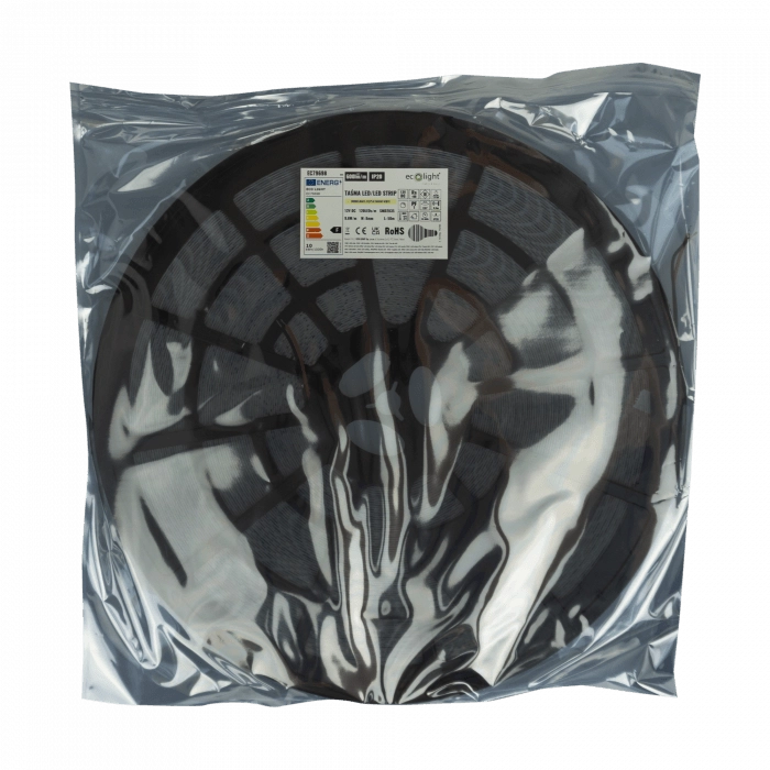Striscia LED 9,6W/m 3000K 600lm 12V IP20 50m Ecolight