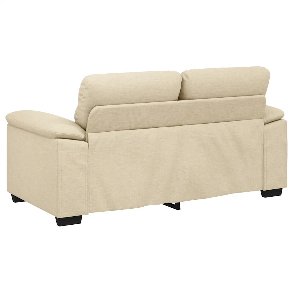 Divano a 2 Posti Crema 160x81x84 cm in Tessuto 4105304