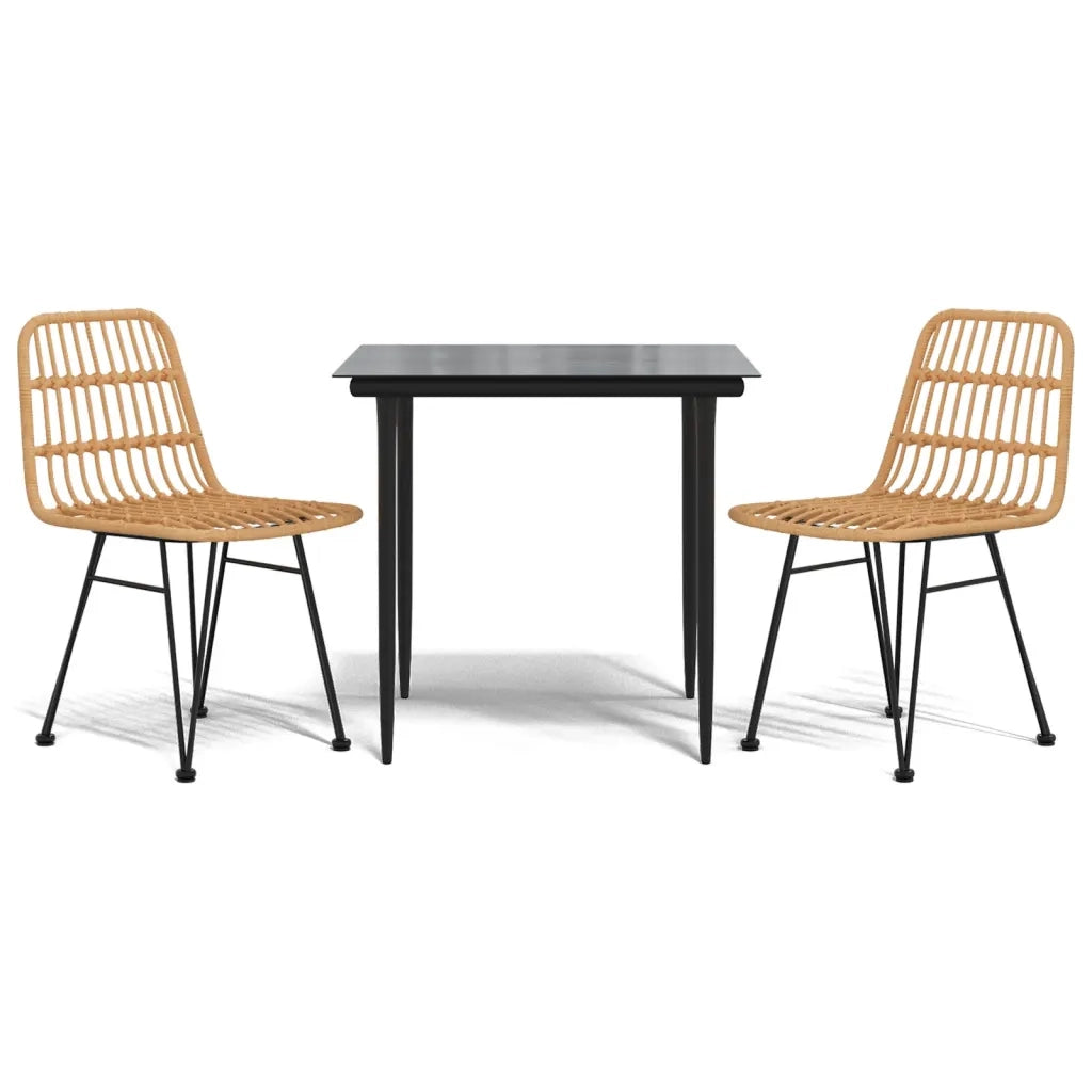 Set da Pranzo da Giardino 3 pz in Polyrattan 3157873