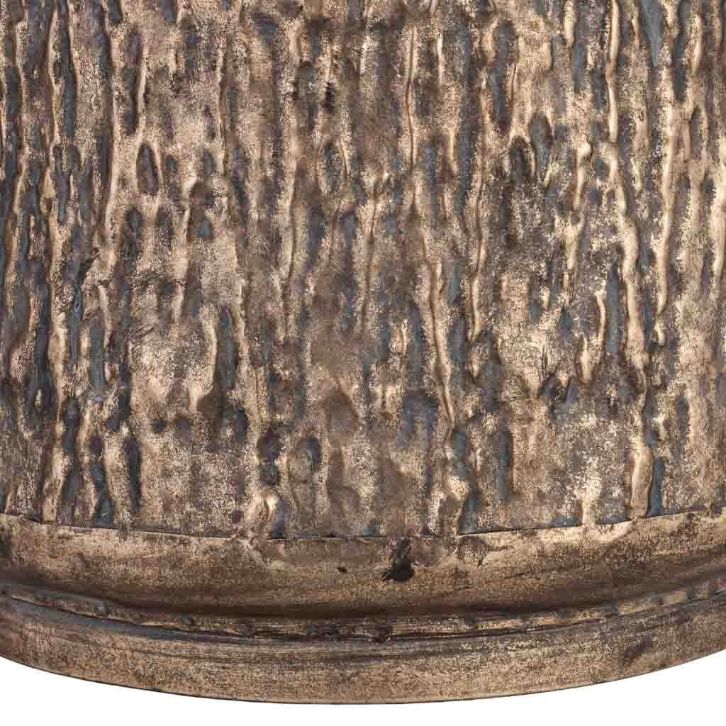 Vaso in metallo dorato 32x32x24,5h cm
