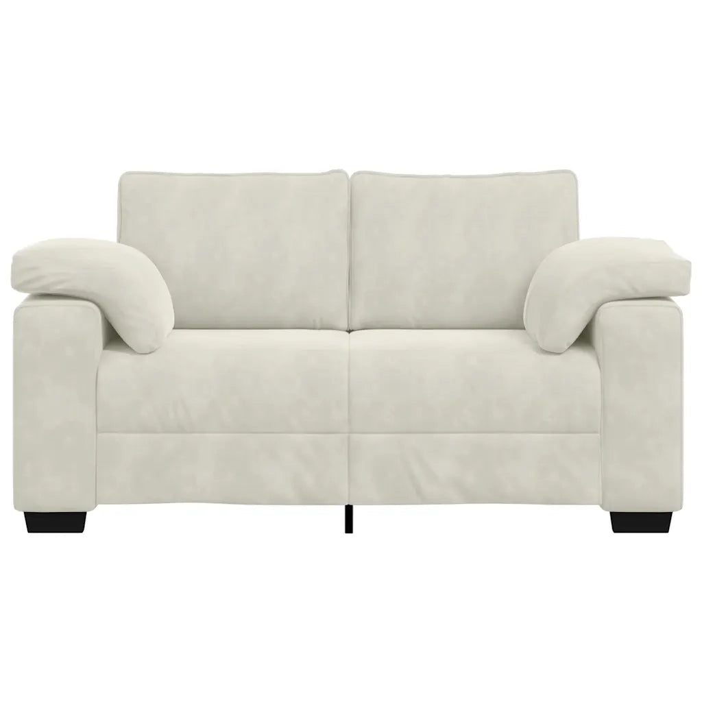 Divano Divanetto Crema 160x77x82 cm in Velluto 4105265