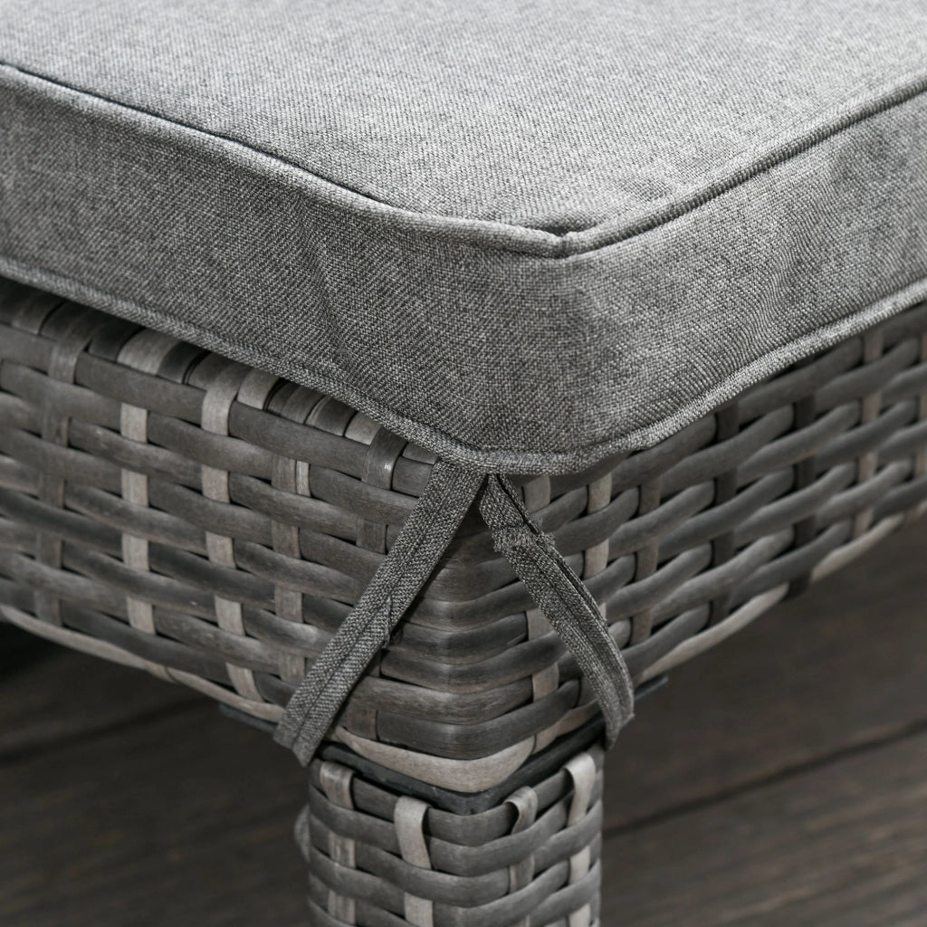 Set 2 Sdraio da Giardino con Cuscini Imbottiti Regolabili ¨C Xylo ¨C Grigio