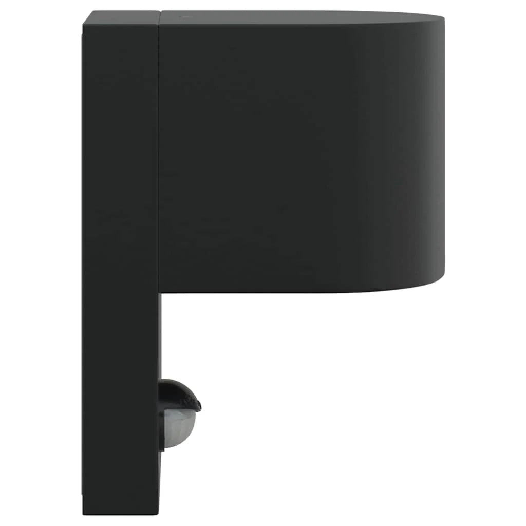 Set di 2 applique da esterno orientabili 12 x 7 x 15 cm in acciaio inox nero 02_0056530