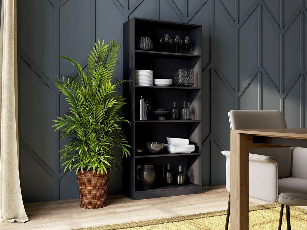 Scaffale ONYX R80 nero libreria moderna