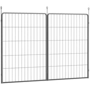 Pannelli Recinto per Cuccioli ¨C Xylo ¨C Set 2 Pezzi Estensione Grigio Acciaio