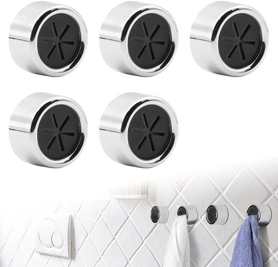 Sistema di appoggio asciugamani senza foratura - 5 pezzi - Accessori per campeggio - Accessori per cucina - Gadgets pratici - Must-have per la casa - Appoggio asciugamani