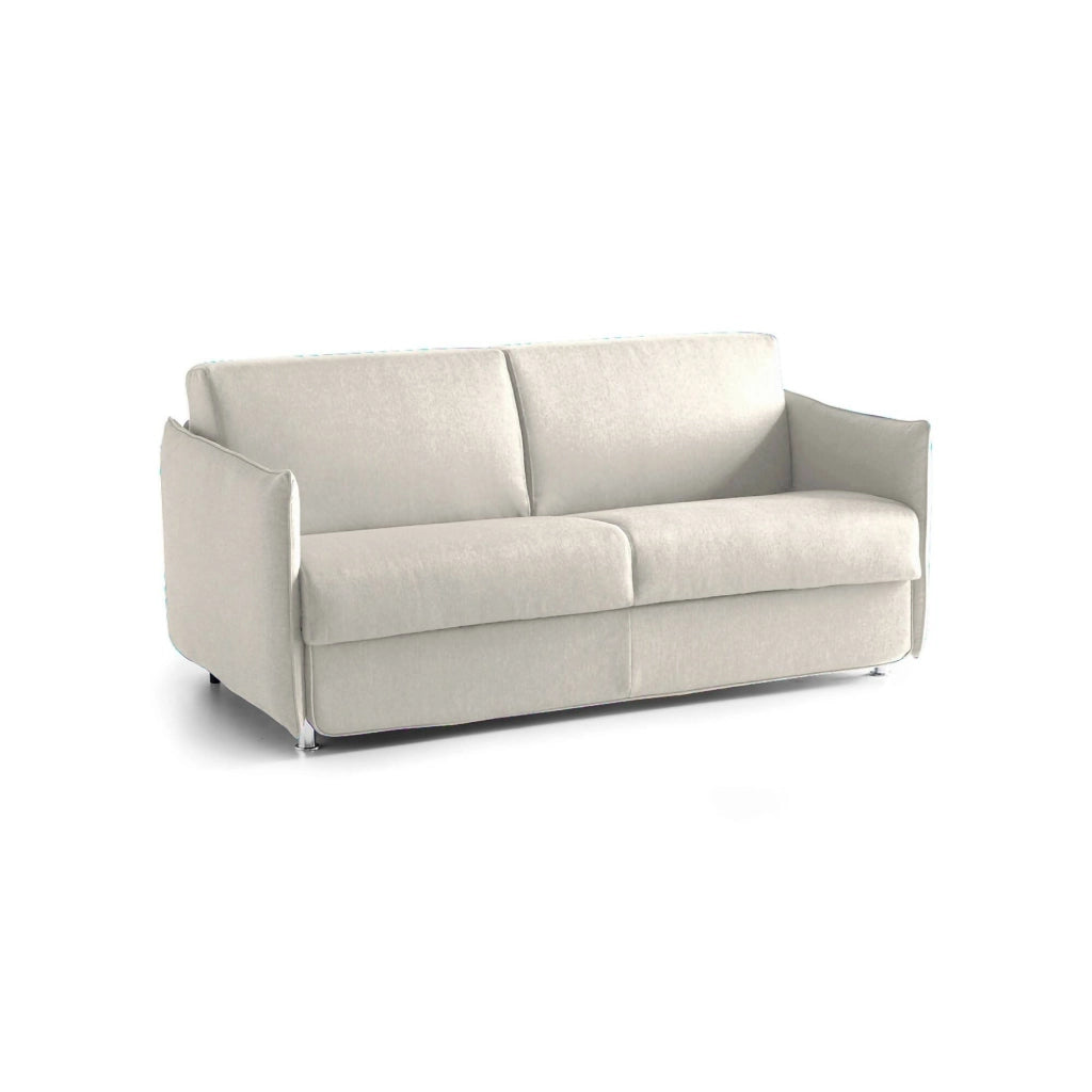 Varedo, Divano Fisso 2 Posti Sfoderabile Made in Italy, 180x95x90h cm Beige