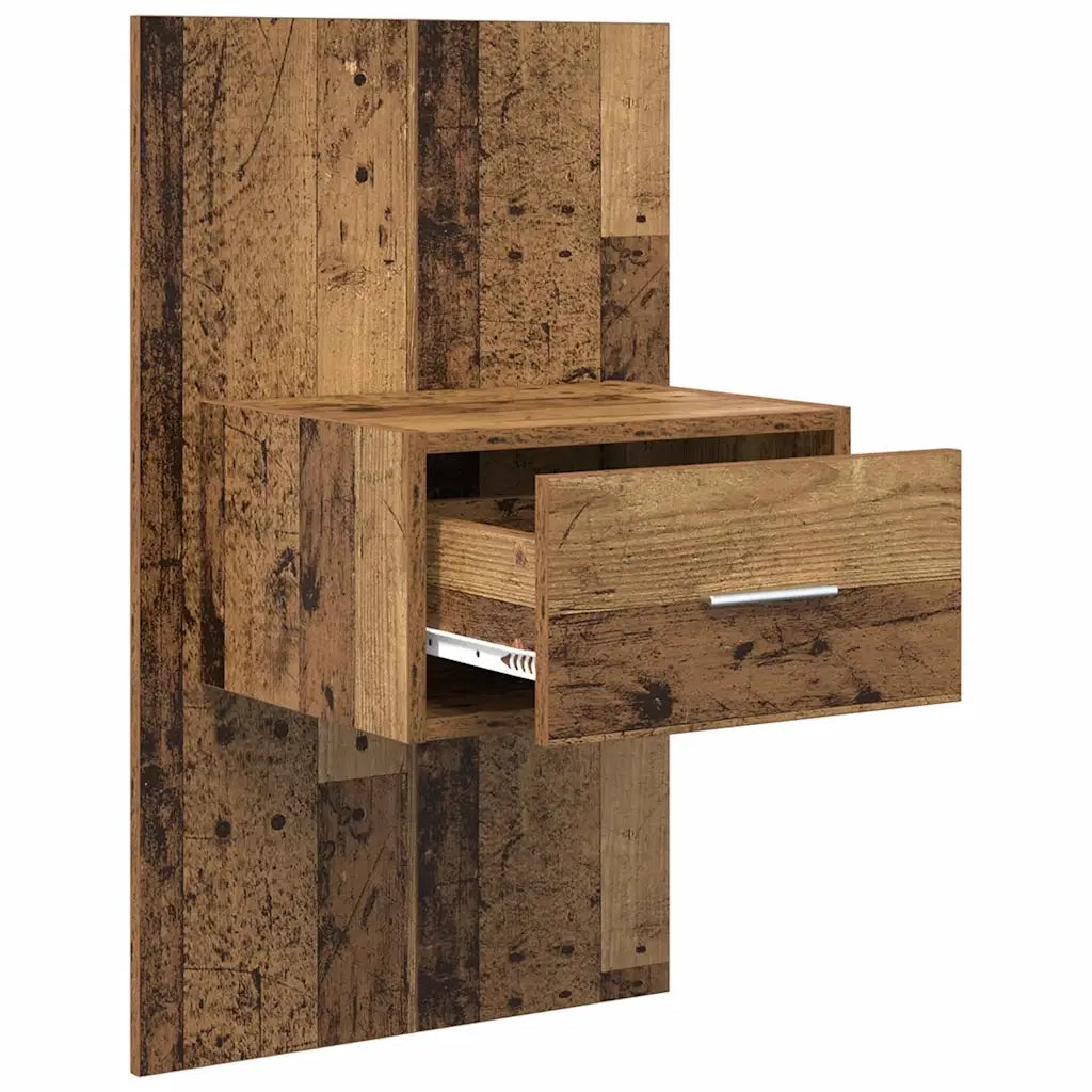 Set di 2 Comodini | Armadio da Notte | Mobiletto da notte Legno vecchio 50 x 32,5 x 80cm