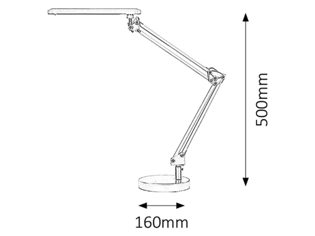 Lampada da scrivania nera LED 6W 4500K Rabalux Colin