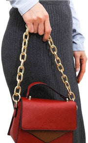 Borsa a Catena in Metallo Giallo per Borse da Donna e Ragazze (54cm)