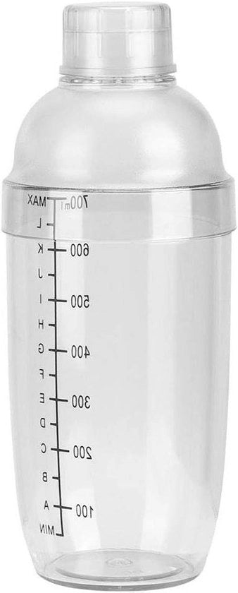 Shaker per Cocktail - Strumento per Barman - 8.5 cm di Diametro - Translucido