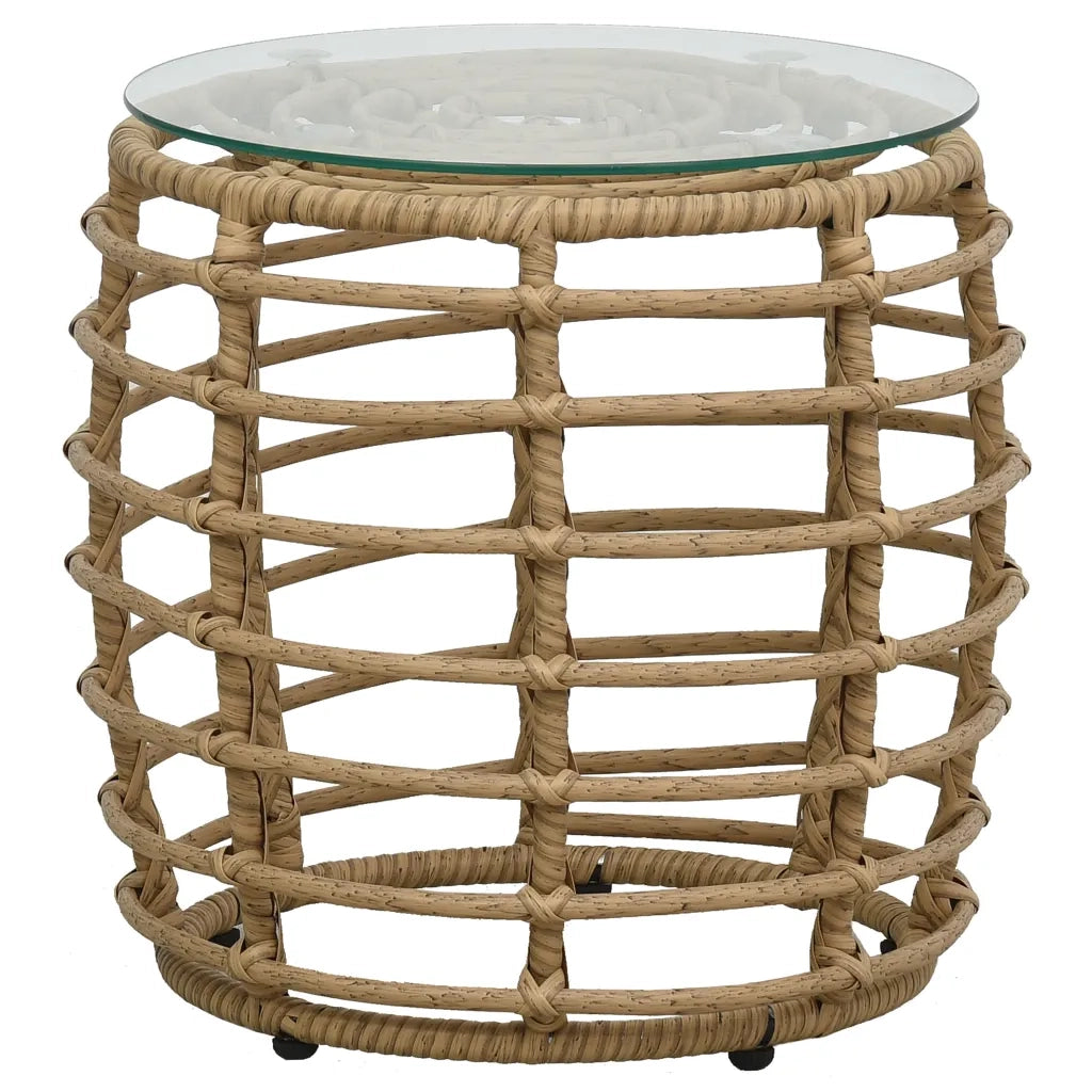 Set da Bistrot 3 pz in Polyrattan Rovere 48583