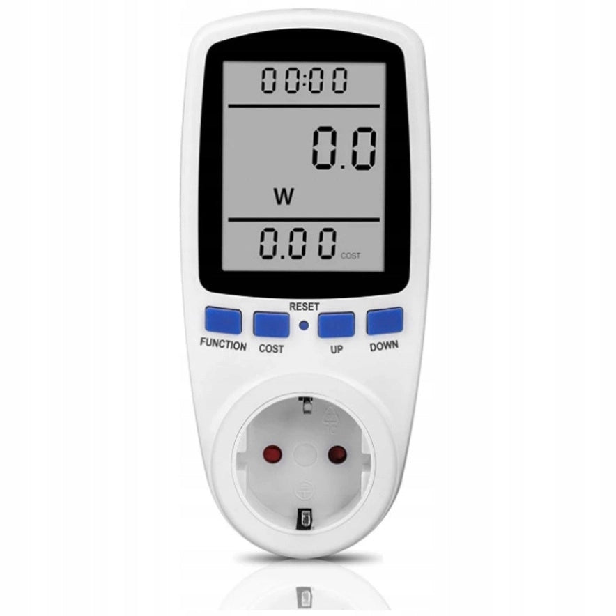 Wattmetro e Colla Cianoacrilica Super Glue 3g – Monitoraggio Consumo Energetico | Display Grande, Allarme Sovraccarico