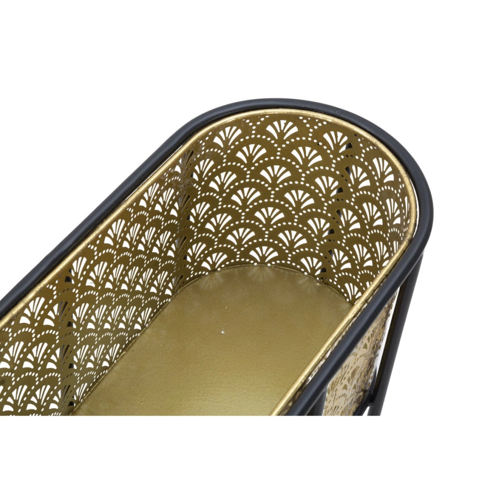 Vaso per Piante VKH688, Oro, Metallo, 60x20x70 cm
