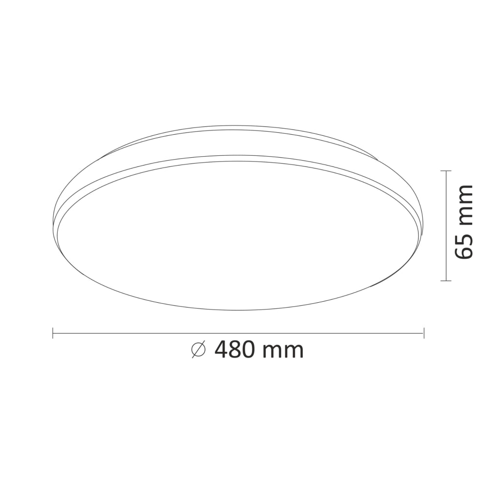 Plafoniera LED Polux Desert 72W CCT IP44 48cm telecomando