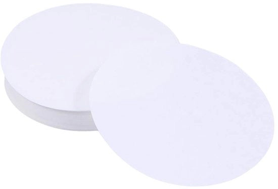 Pannelli di filtro 100 pezzi - Diametro 11 cm - Flusso medio - Pulp di carta di alta qualità - Adatto a applicazioni chimiche - Buona retenzione di particelle - Pannelli di filtro in dischi