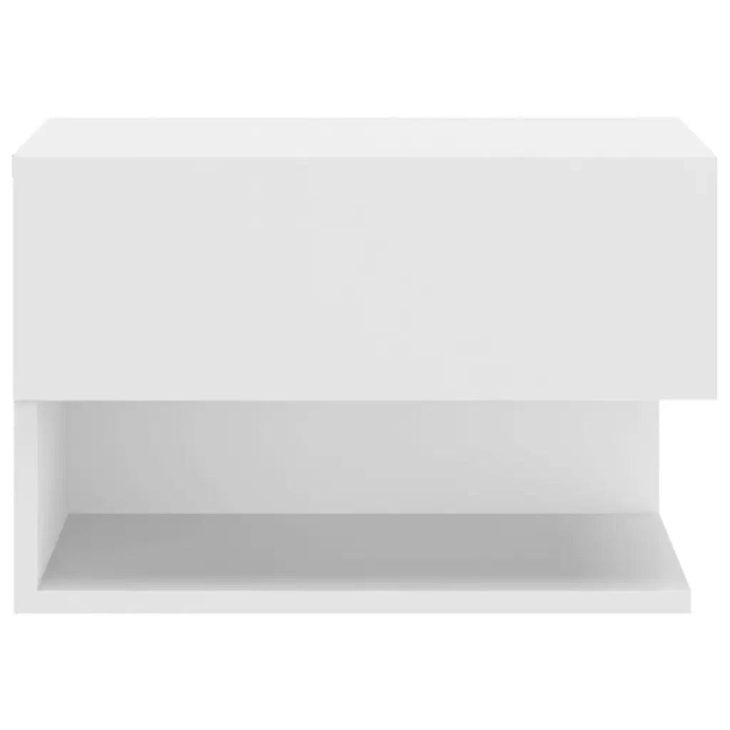 Comodino | Armadio da Notte | Mobiletto da notte a Parete Bianco