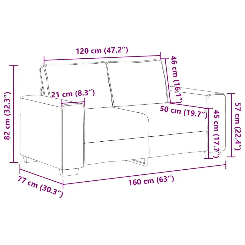 Divano Divanetto-Sofa Blu 120 cm Tessuto di Velluto a Coste