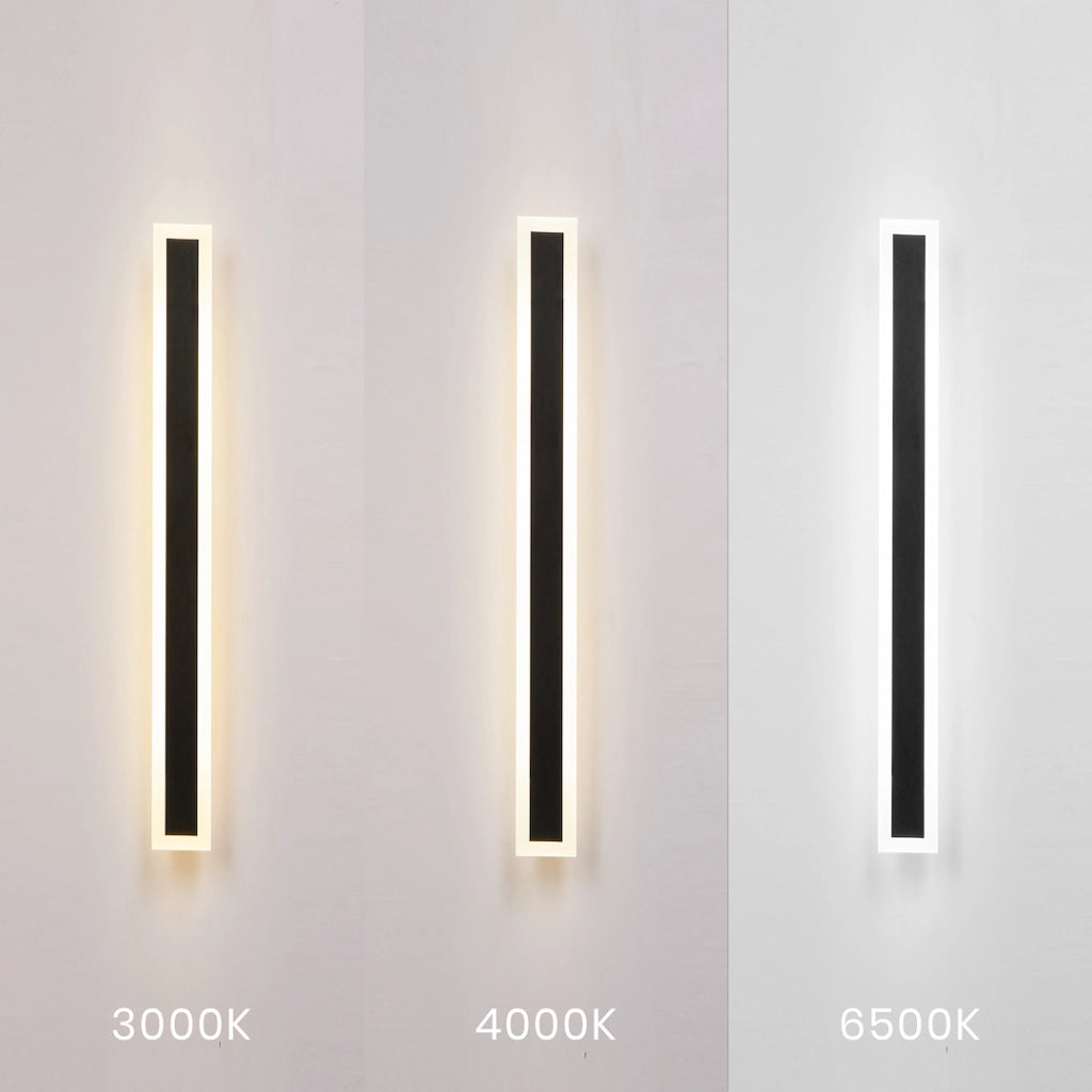 Applique esterna nera 100cm LED 25W CCT IP54 Milagro