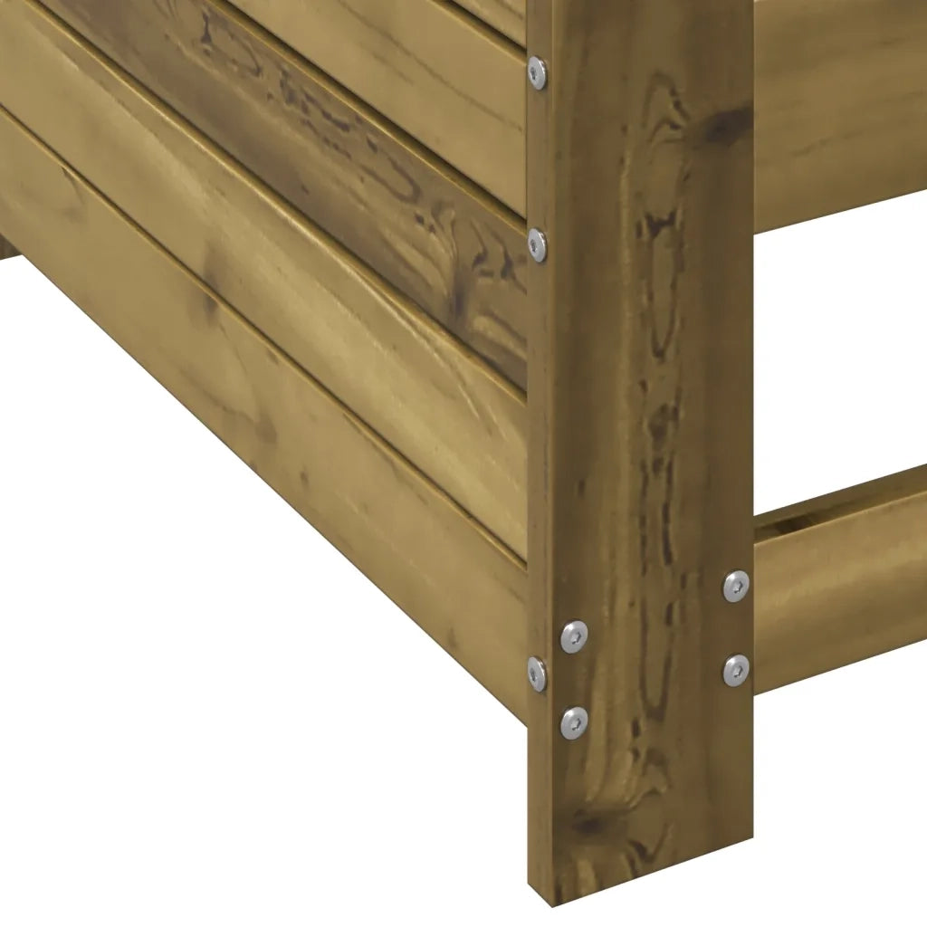 Divano da Giardino Senza Braccioli con Cuscini-Sofa da Giardino-Divano da esterno Impregnato Pino 281441