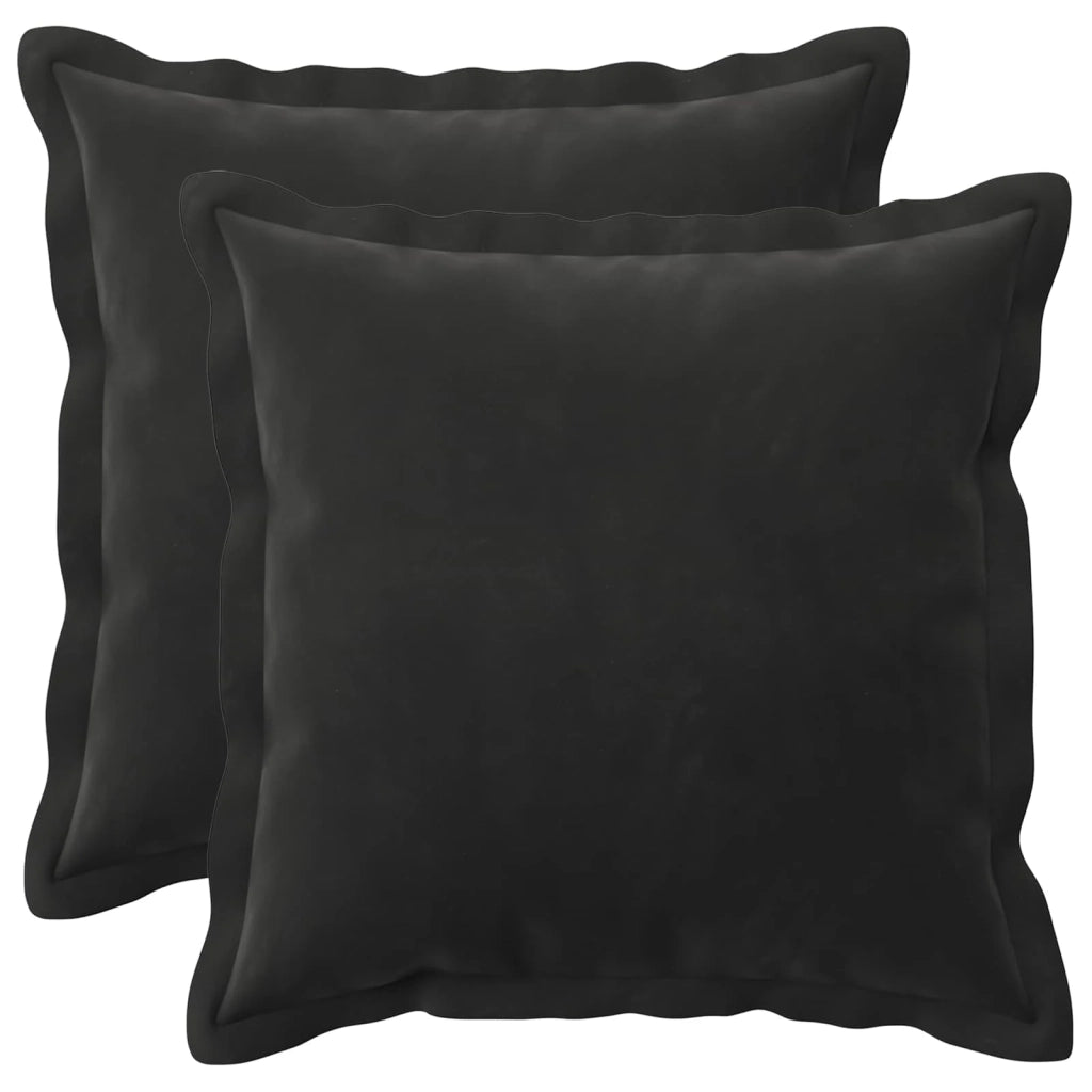 Federa 2 pcs HOUTEN Nero 30 x 30 cm Velluto 915775