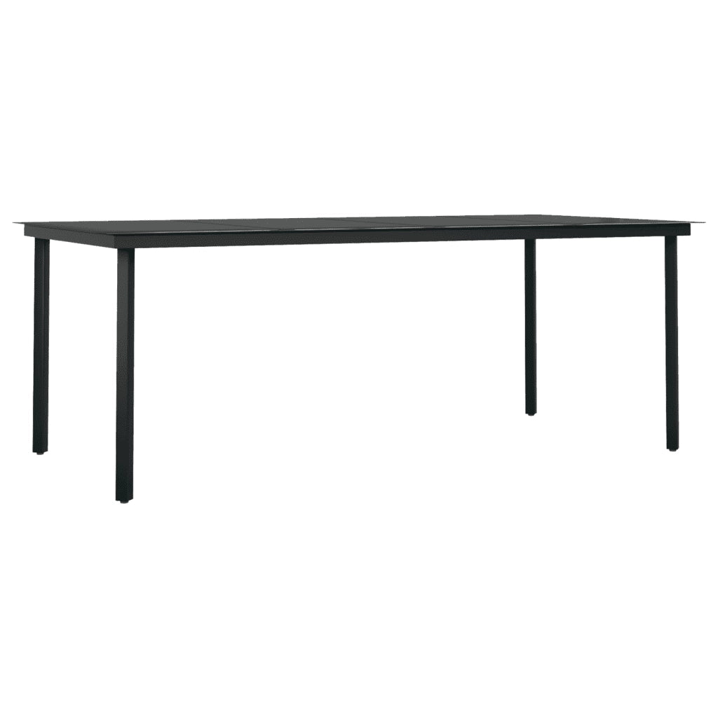 Set Mobili da Pranzo per Giardino 7 pz Nero 3099153