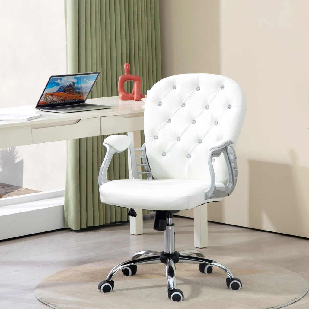 Sedia da ufficio ergonomica ¨C Xylo ¨C schienale imbottito braccioli bianco