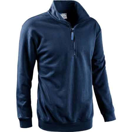 FELPA CON ZIP CORTA BLU Tg. L