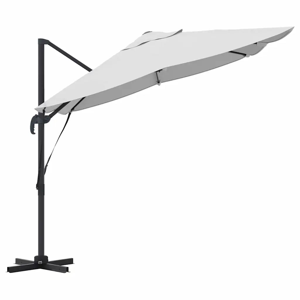 Ombrellone-Ombrello da giardino balcone Sabbia 351 x 250 x 260 cm Poliestere e Alluminio