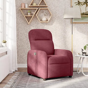 Poltrona Reclinabile in Tessuto Rosso Vino 4015525