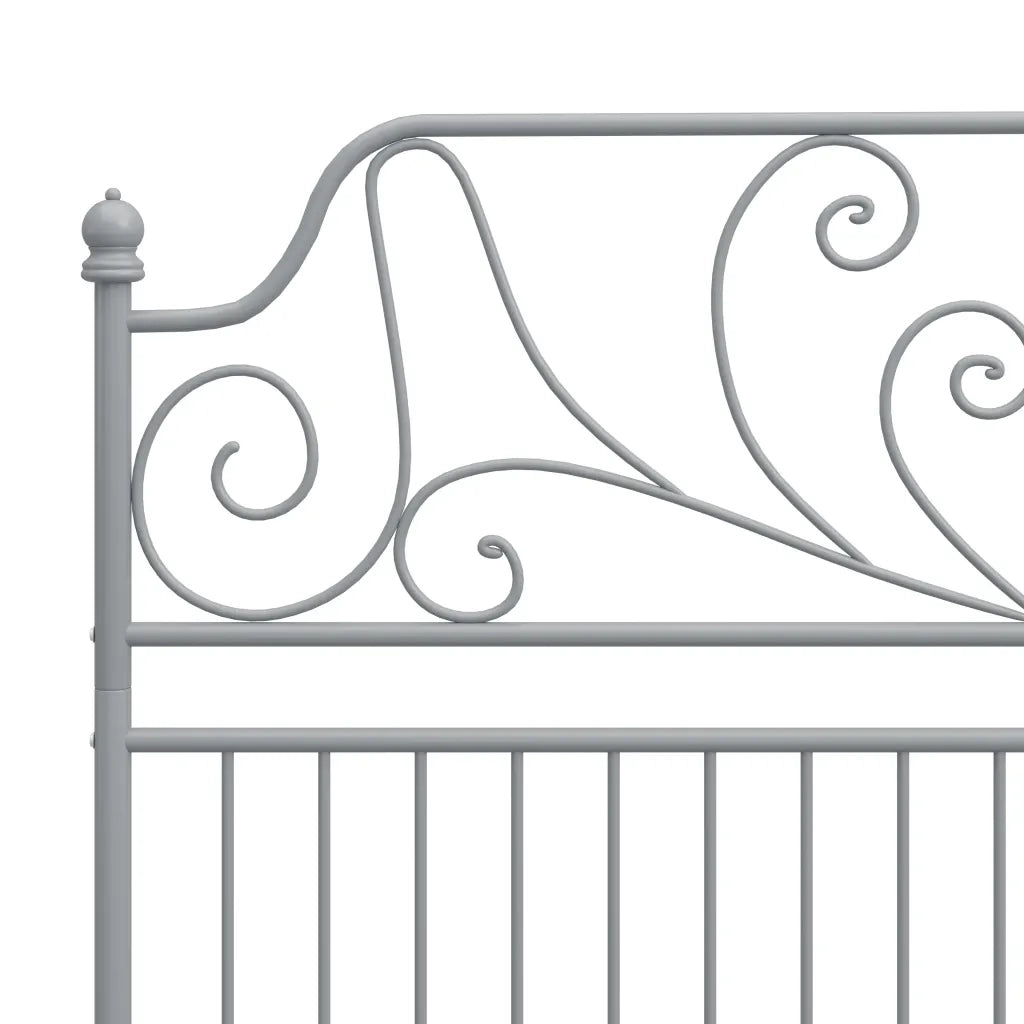 Giroletto-Struttura Letto Grigio in Metallo 160x200 cm 572658