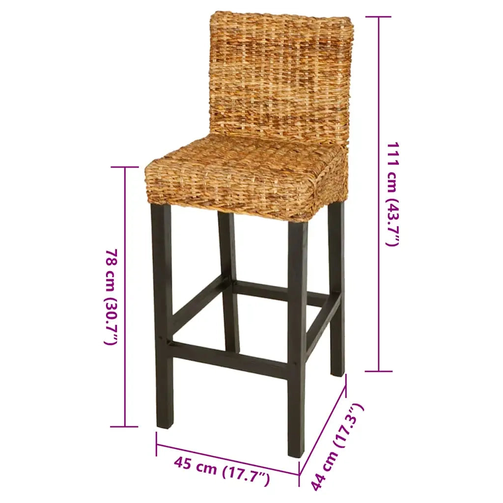 Sgabelli da Bar 2 pz in Abaca 242687