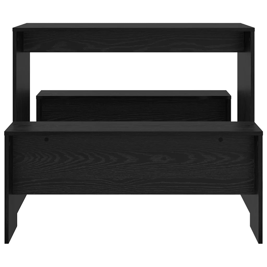 Set da pranzo 2 pcs Rovere nero Legno multistrato 875221