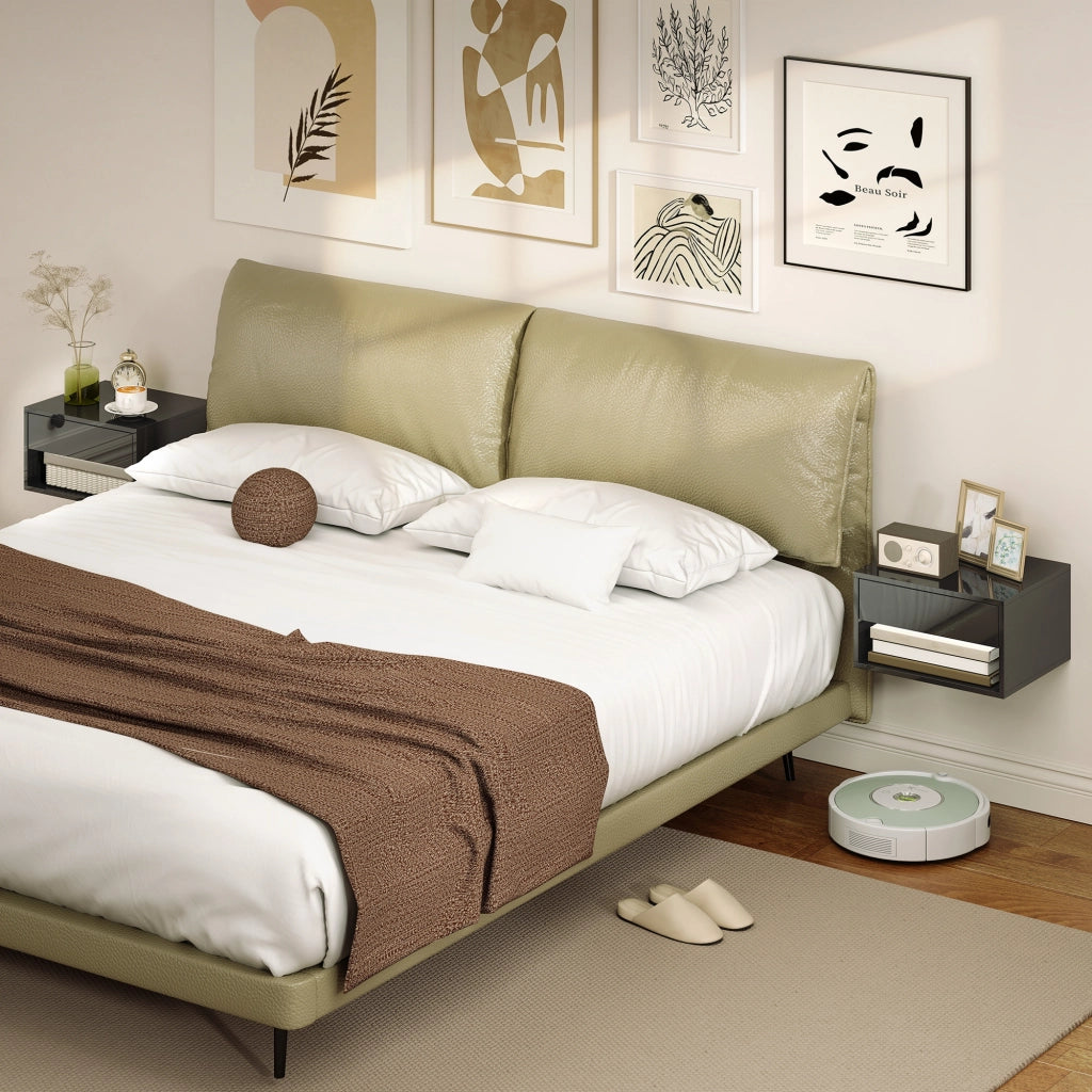 Comodino a muro ¨C zephmum ¨C nero 37x32x21