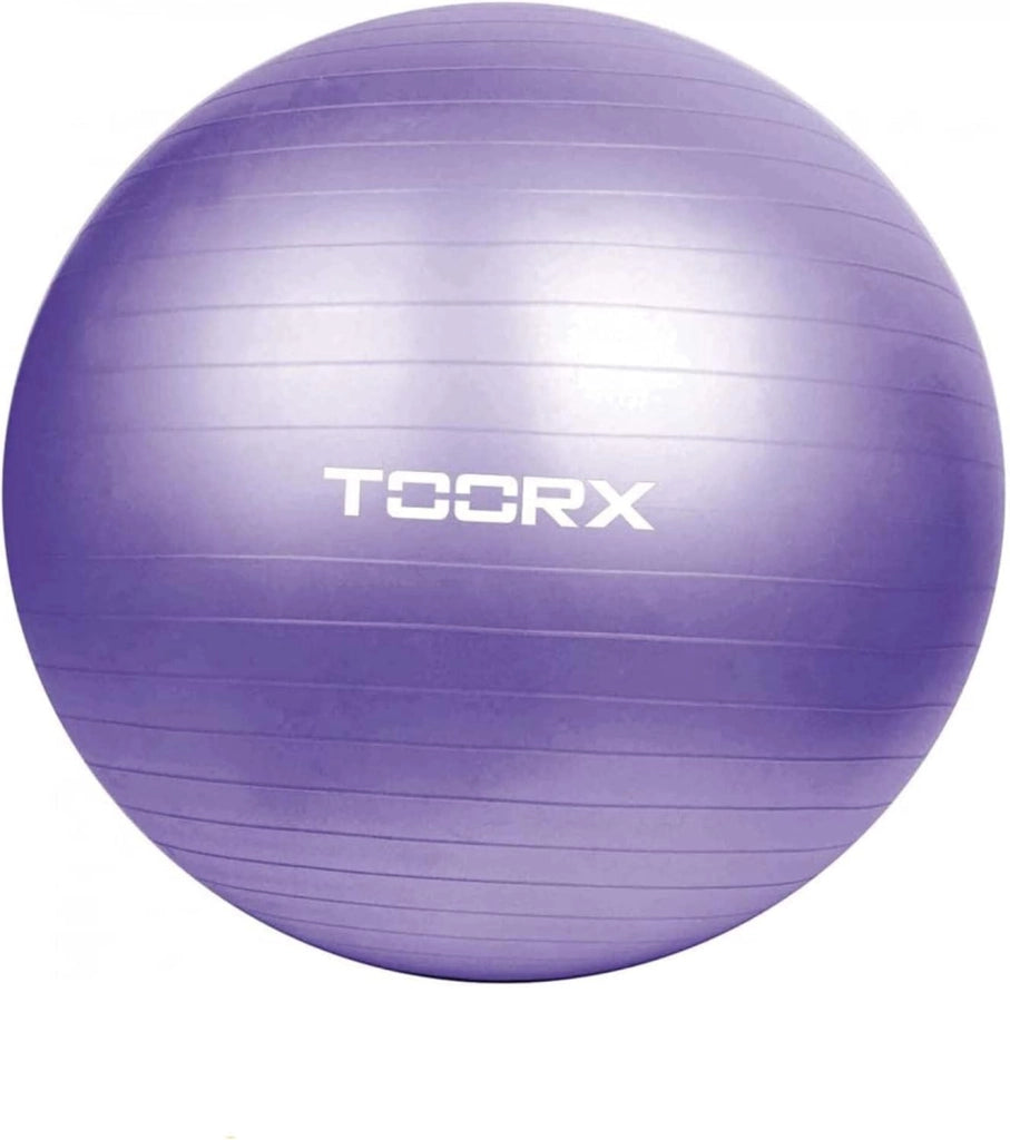 Toorx Palla da Ginnastica 75 cm Viola Antiscoppio con Pompa Inclusa