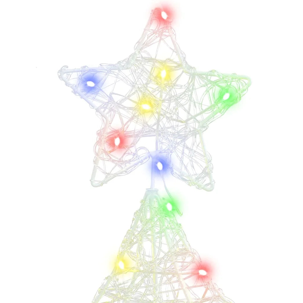 Albero di Natale con 100 LED Multicolore 120 cm Acrilico 42018976